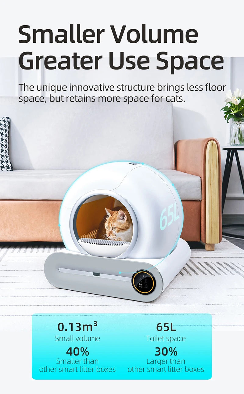 Boîte à litière autonettoyante intelligente Booteely 65L