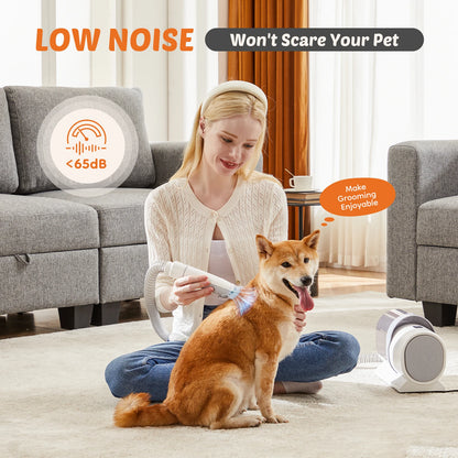 JHK 2.5L Pet Grooming Vacuum Kit with Clippers