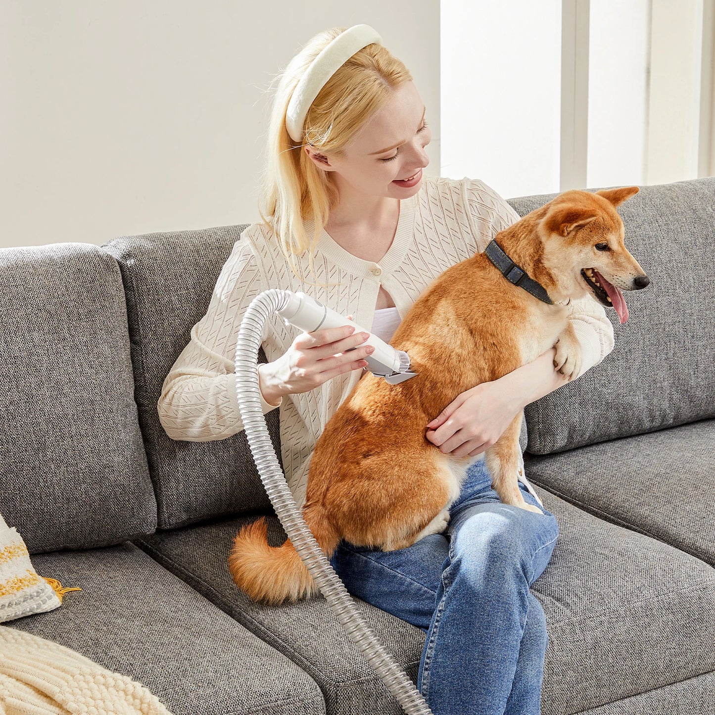 JHK 2.5L Pet Grooming Vacuum Kit with Clippers
