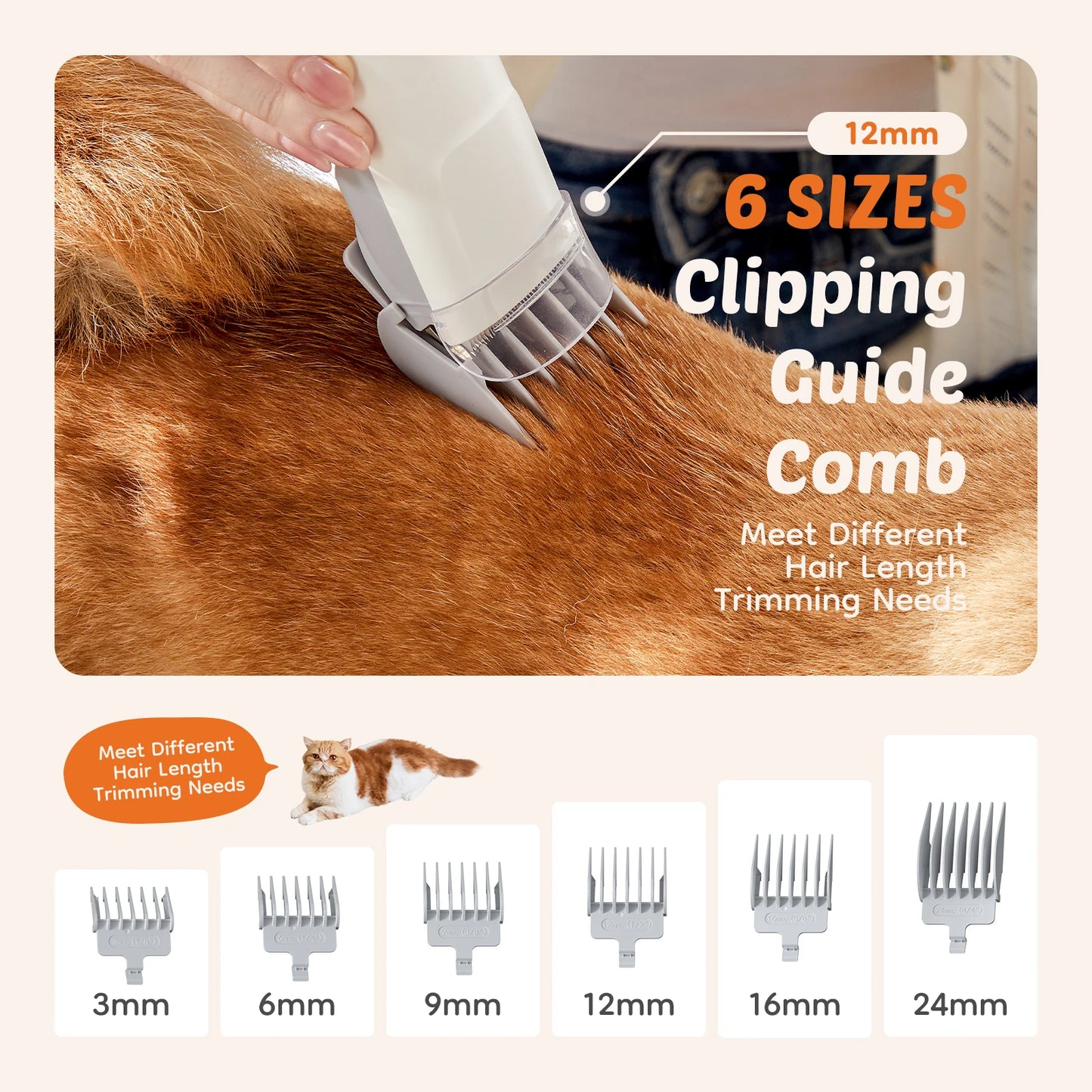 JHK 2.5L Pet Grooming Vacuum Kit with Clippers