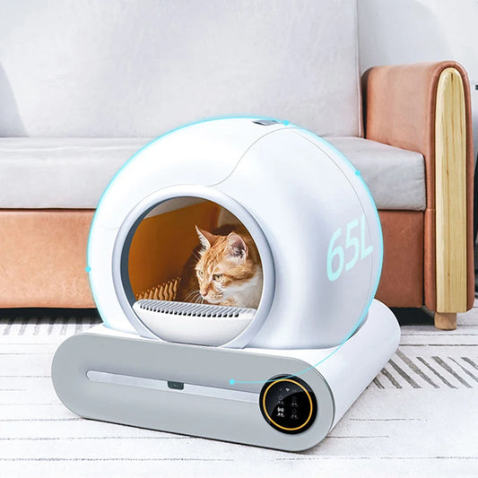 Booteely 65L Smart Self-Cleaning Cat Litter Box