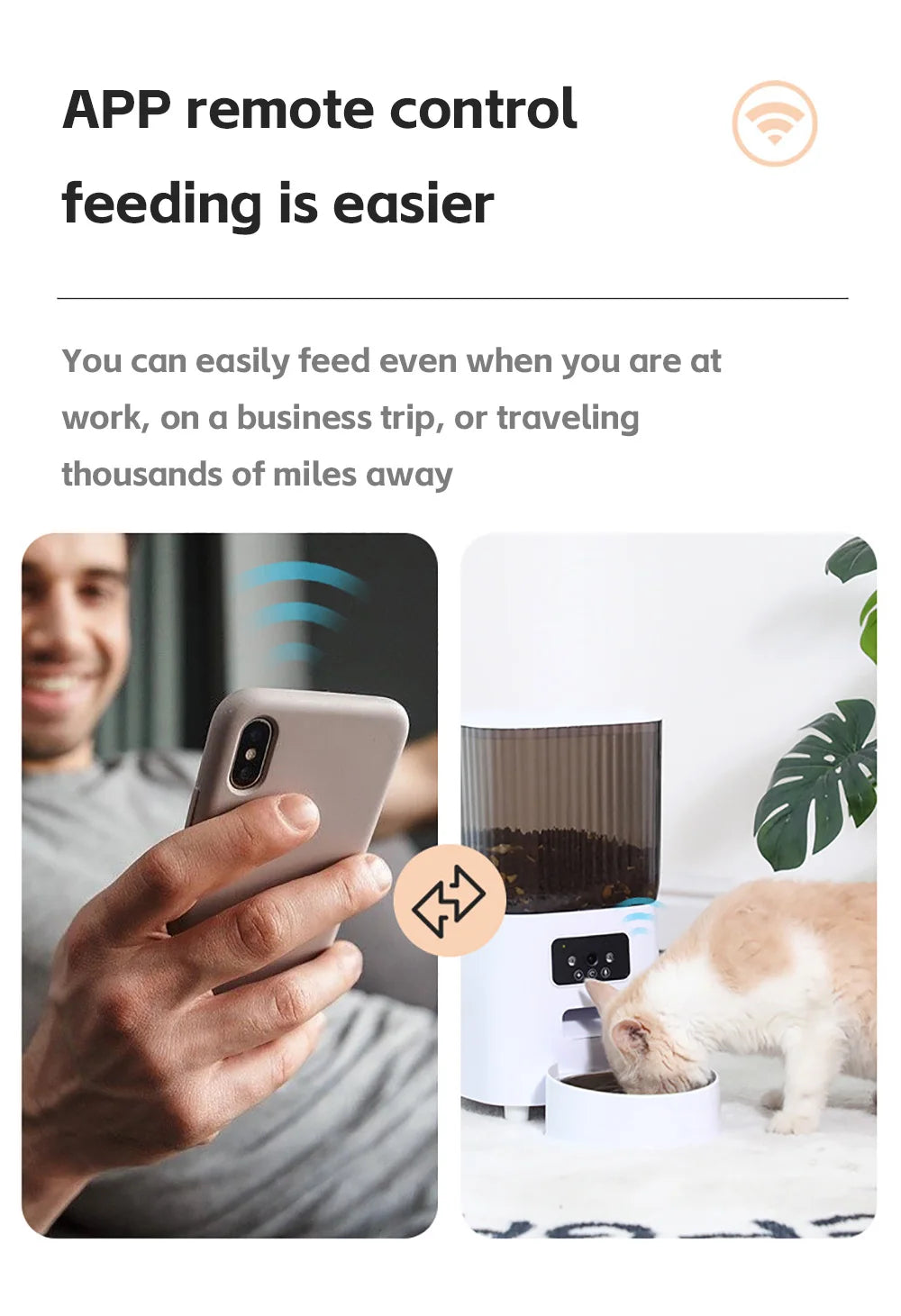 Smart 5L Automatic Pet Feeder with WiFi & Camera