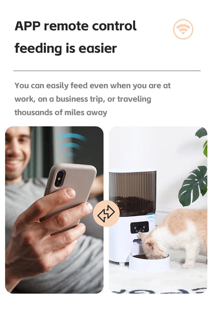 Smart 5L Automatic Pet Feeder with WiFi & Camera