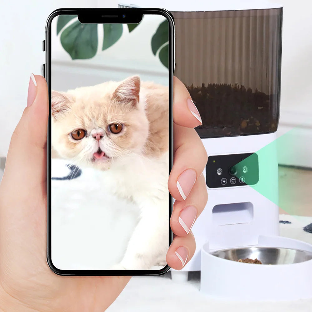 Smart 5L Automatic Pet Feeder with WiFi & Camera