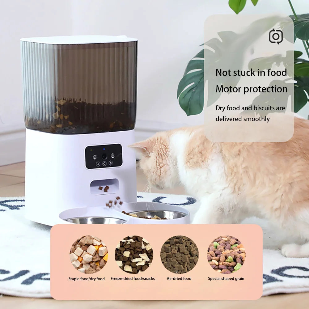 Smart 5L Automatic Pet Feeder with WiFi & Camera